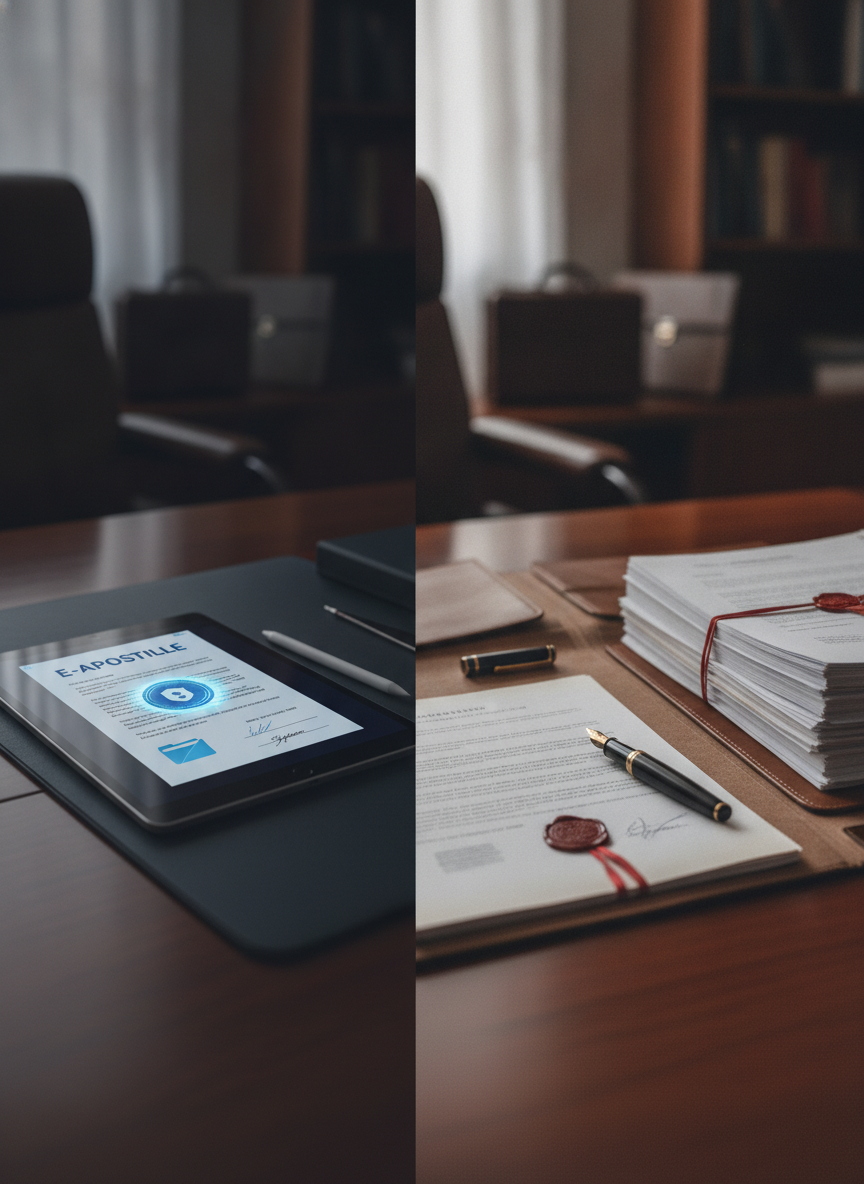 E-Apostille vs. Traditional